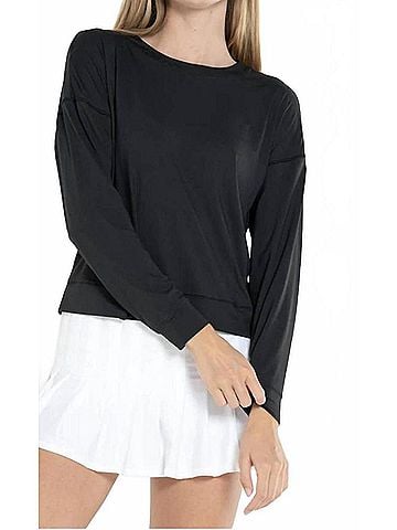 Lucky in Love Hype Long Sleeve Top in Black (view 2)