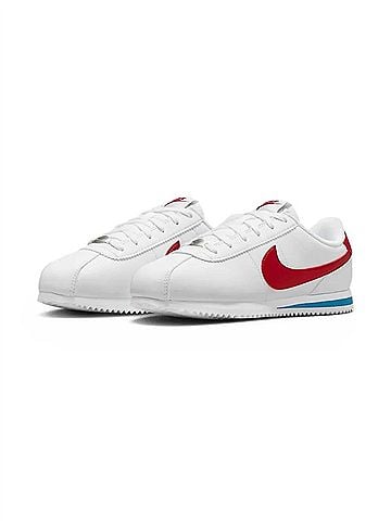 Nike Kid's Cortez Forest Gump Sneakers in White/Varsity Blue-Varsity Red (view 2)