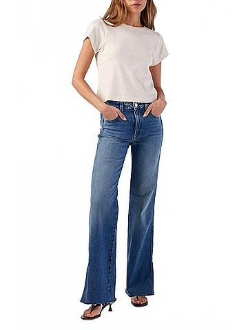 AMO Georgia Split Flare Jean in Dearest (view 2)
