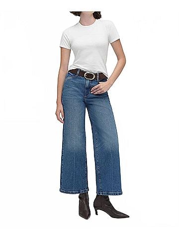 Favorite Daughter Mischa Wide Leg Shortie Jean in Campbell (view 2)