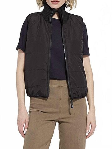 Lyssé Prudence Reversible Puffer Vest in Black (view 2)