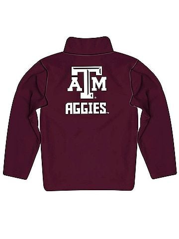 Vive La Fete Kid's Texas A&M Performance Fleece Jacket 4 Mo in Red (view 2)