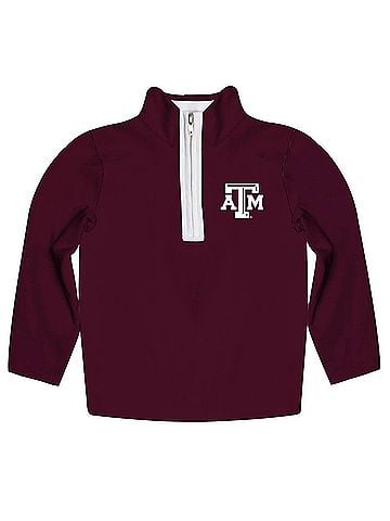 Vive La Fete Kid's Texas A&M Performance Fleece Jacket in Red (view 1)