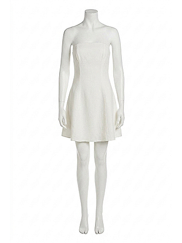 Favorite Daughter Strapless Linen Mini Dress in Bright White (view 1)