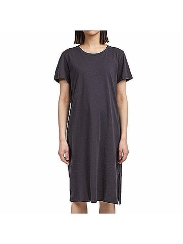 Patagonia Regenerative Organic Certified Cotton Tee Shirt Dress in Ink Black (view 2)