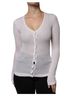 Dolce & Gabbana Basic 100% Silk Solid White White Silk Button Down Cardigan Women's Sweater Size XS - photo 1
