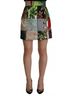 Dolce & Gabbana Basic 100% Cotton Solid Multi Color Multicolor Patchwork A-line Polyester Women's Skirt Size XS - photo 1