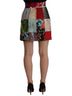 Dolce & Gabbana Basic 100% Cotton Solid Multi Color Multicolor Patchwork A-line Polyester Women's Skirt Size XS - photo 2