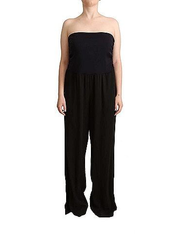 GF Ferre Black Lyocell Strapless Straight Trouser Women's Jumpsuit (view 1)