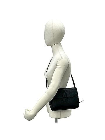 Yves Saint Laurent YVES SAINT LAURENT Vintage YSL Logo Leather Shoulder Bag/Pouch, Black, 26897 (view 2)