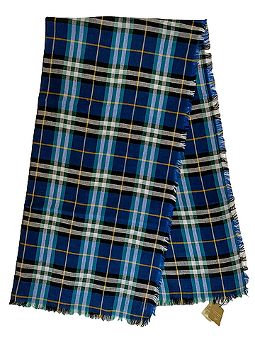 Burberry Canyan Blue Castleford Check Light Weight Large Scarf Shawl (view 1)