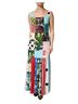 Dolce & Gabbana Basic 100% Silk Solid Multi Color Multicolor Patchwork Silk Sleeveless Women's Dress Size XS - photo 1