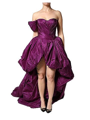 Dolce & Gabbana Basic Purple Strapless A-line Asymmetric Women's Dress (view 1)