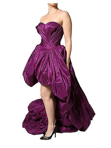 Dolce & Gabbana Basic Purple Strapless A-line Asymmetric Women's Dress (view 2)