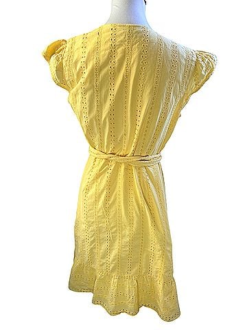 Draper James Eyelet Flutter Sleeve Wrap Casual Dress (view 2)