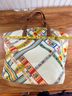 Tory Burch Argyle Floral White Yellow Tote One size - photo 9