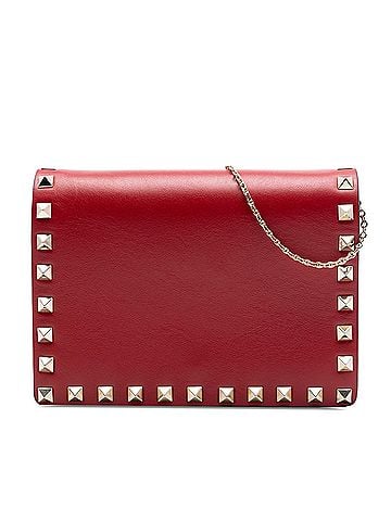 Valentino Leather Rockstud Chain Pouch (view 1)