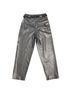 Veronica Beard 100% Polyurethane 95% Rayon 5% Spandex 100% Polyester Solid Black Gold Faux Leather Pants Size 4 - photo 2