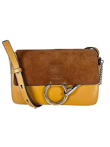 Chloé Chloé Chloe Faye Shoulder Bag, Leather, Brown, Women's (view 1)