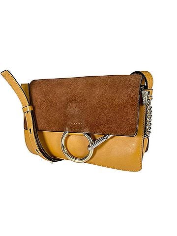 Chloé Chloé Chloe Faye Shoulder Bag, Leather, Brown, Women's (view 2)
