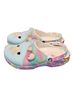 Crocs 100% Rubber White Pink Teal Mule/Clog Size 12 - photo 2