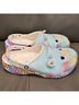 Crocs 100% Rubber White Pink Teal Mule/Clog Size 12 - photo 4
