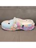 Crocs 100% Rubber White Pink Teal Mule/Clog Size 12 - photo 9