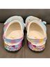 Crocs 100% Rubber White Pink Teal Mule/Clog Size 12 - photo 3