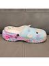 Crocs 100% Rubber White Pink Teal Mule/Clog Size 12 - photo 10