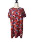 J.Crew 100% Polyester 100% Acetate Floral Red Blue White Casual Dress Size 18 - photo 1