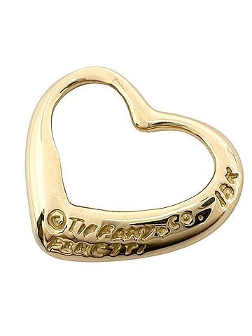 Tiffany & Co. TIFFANY & Co. Elsa Peretti Open Heart Pendant Top, 18K Gold, Women's (view 2)