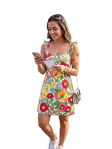 Lilly Pulitzer Sarafina Big Garden By The Sea Floral Shift Casual Dress (view 1)