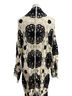 Pol 100% Polyester Floral Black Ivory Jacket One size - photo 6