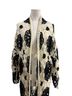 Pol 100% Polyester Floral Black White Coat One size - photo 4