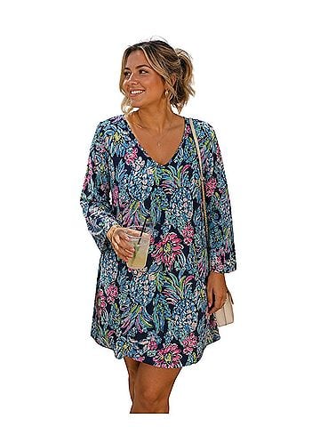 Lilly Pulitzer Hide Tide Navy Casual Dress (view 1)