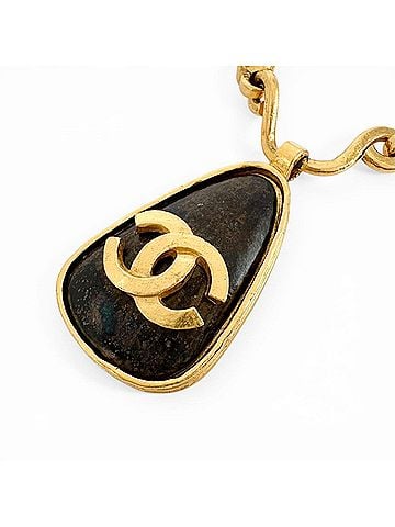 Chanel CHANEL Coco Mark 97A Necklace, Gold, Women's (view 1)