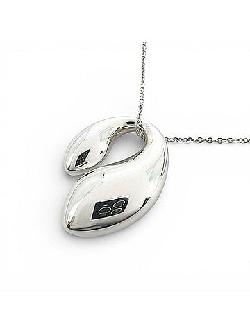 Tiffany & Co. TIFFANY & Co. Elsa Peretti Necklace, Sterling Silver 925, Women's Double Teardrop Design (view 2)