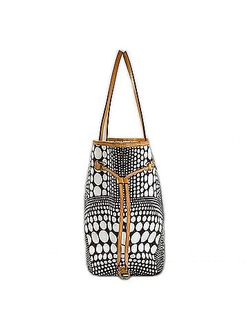 Louis Vuitton LOUIS VUITTON Neverfull MM M40684 Tote Bag, Damier Azur Canvas, White, Women's, Yayoi Kusama Collaboration (view 2)