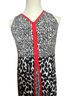 Chico's Animal Print Black White Red Casual Dress Size L - photo 3