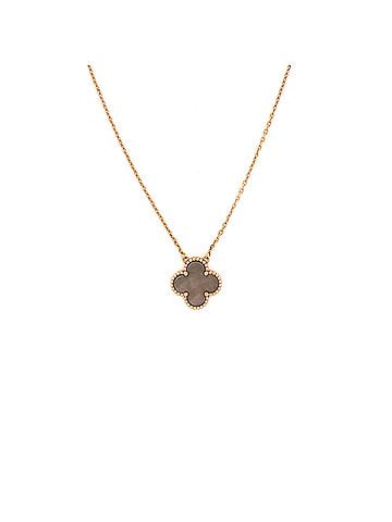 Van Cleef & Arpels Vintage Alhambra Pendant Necklace 18K Rose Gold and Grey Mother of Pearl (view 1)