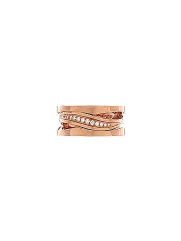 Bvlgari B.Zero1 Design Legend Zaha Hadid Three Band Ring 18K Rose Gold with Diamonds (view 1)