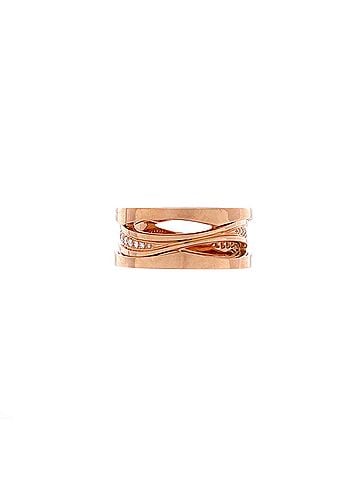Bvlgari B.Zero1 Design Legend Zaha Hadid Three Band Ring 18K Rose Gold with Diamonds (view 2)