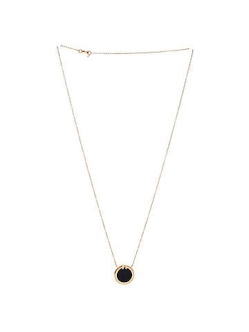Tiffany & Co. T Circle Pendant Necklace 18K Rose Gold with Onyx and Diamonds Large (view 2)