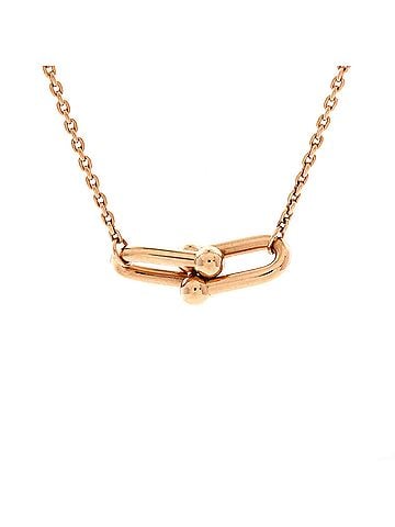 Tiffany & Co. HardWear Double Link Pendant Necklace 18K Rose Gold Small (view 1)