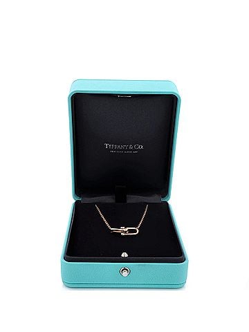 Tiffany & Co. HardWear Double Link Pendant Necklace 18K Rose Gold Small (view 2)