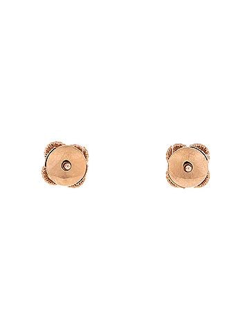 Van Cleef & Arpels Sweet Alhambra Stud Earrings 18K Rose Gold and Carnelian (view 2)