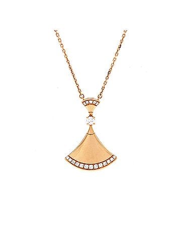 Bvlgari Divas' Dream Pendant Necklace 18K Rose Gold with Diamonds Large (view 1)
