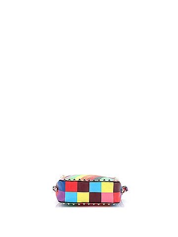 Valentino Garavani Rockstud 1973 Camera Crossbody Bag Striped Leather (view 2)
