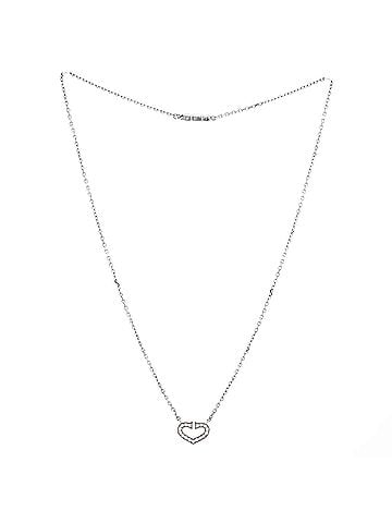 Cartier C Heart de Cartier Pendant Necklace 18K White Gold with Pave Diamonds (view 2)