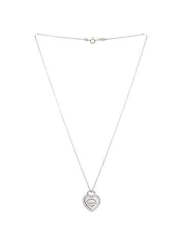 Tiffany & Co. Return to Tiffany Heart Pendant Necklace 18K White Gold with Diamonds (view 2)